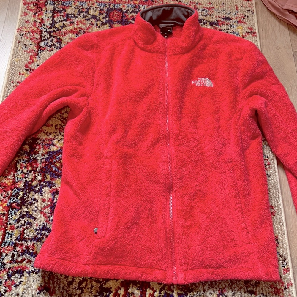 Red north face jacket